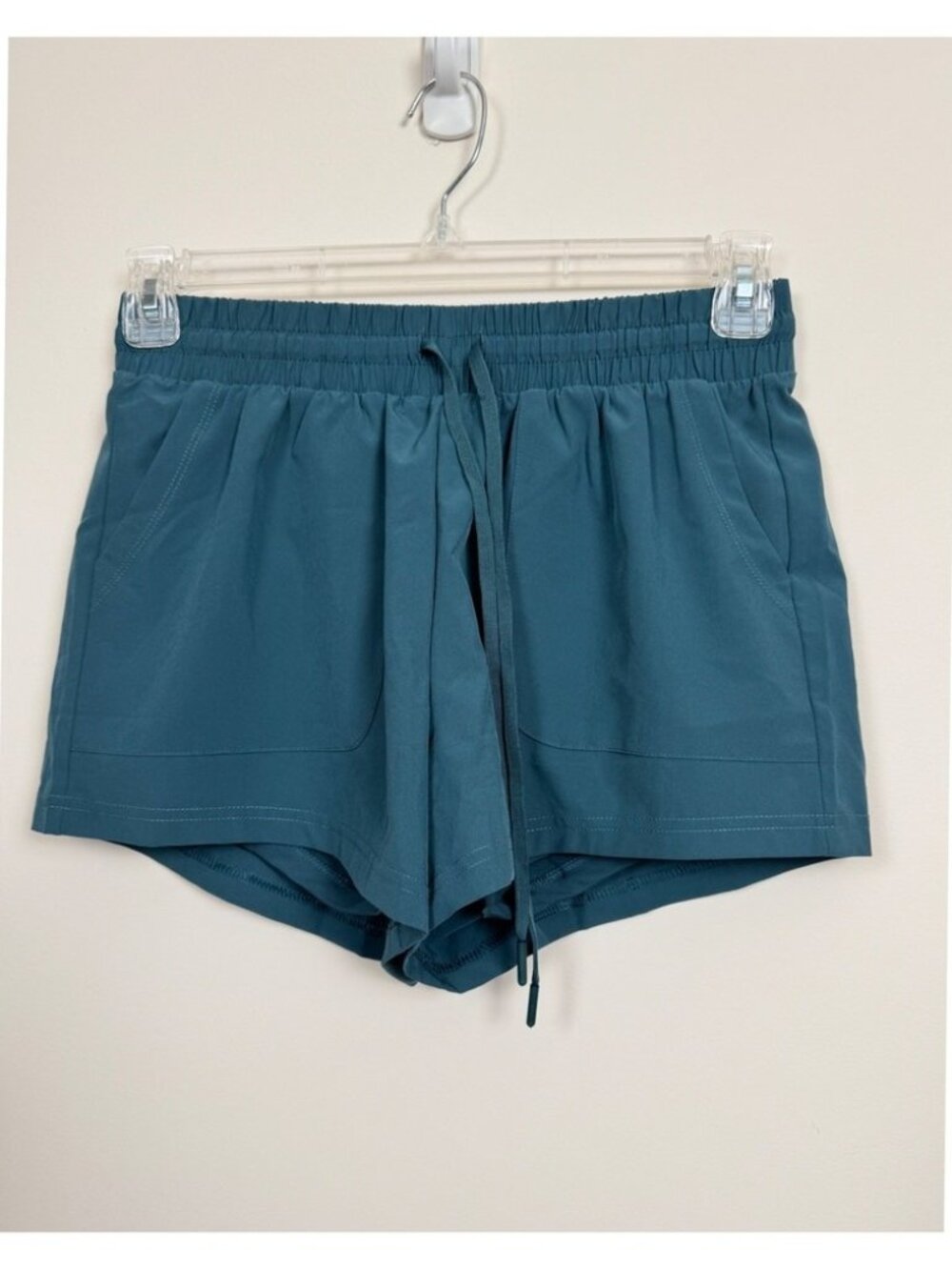 Teal Drawstring Pockets Built In Liner